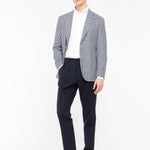 Pantalone jogging fresco di lana stretch 44 / BLU