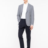 Pantalone jogging fresco di lana stretch 44 / BLU