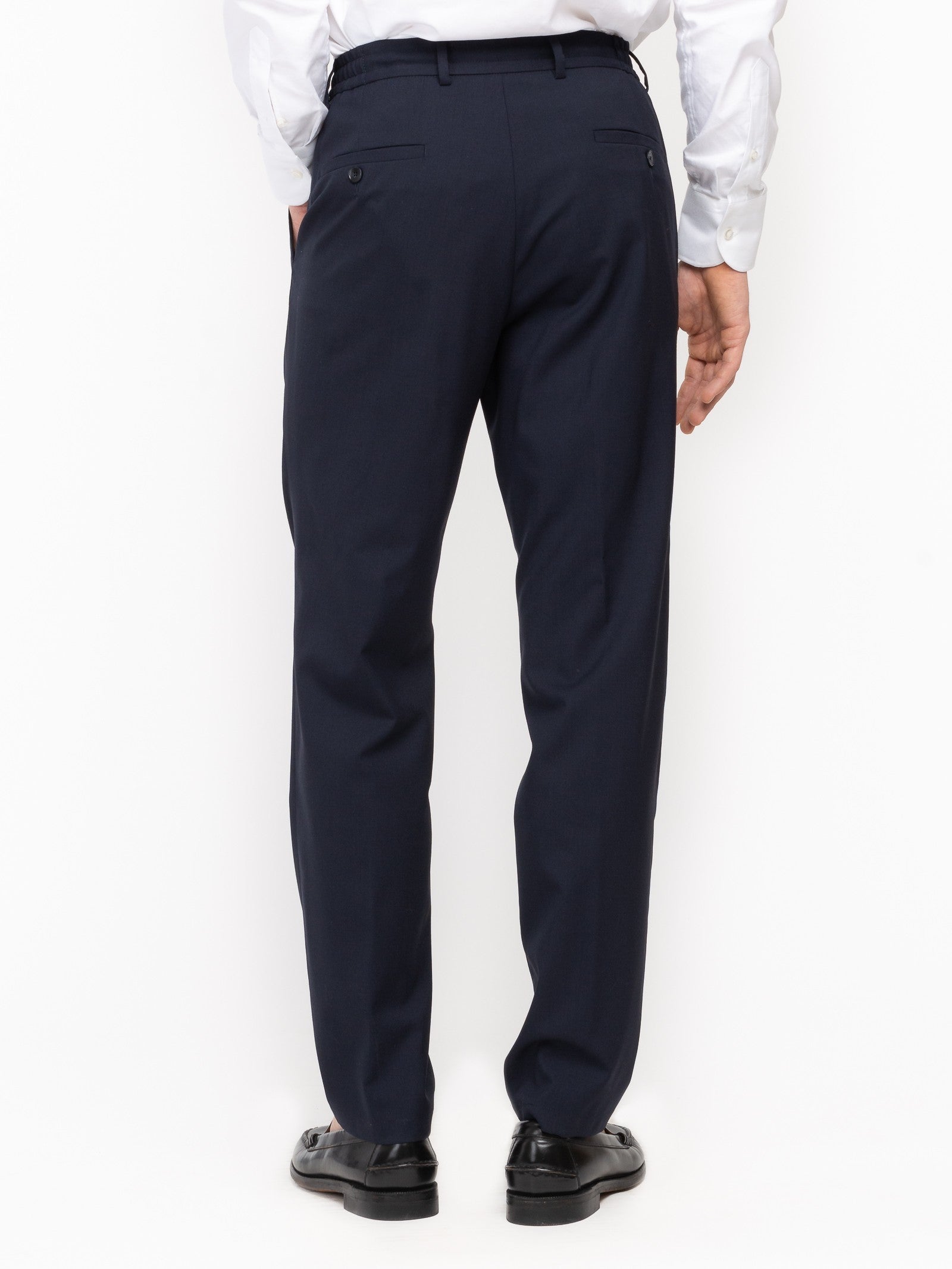 Pantalone jogging fresco di lana stretch 44 / BLU