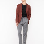 Pantalone jogging fresco di lana stretch 44 / GRIGIO