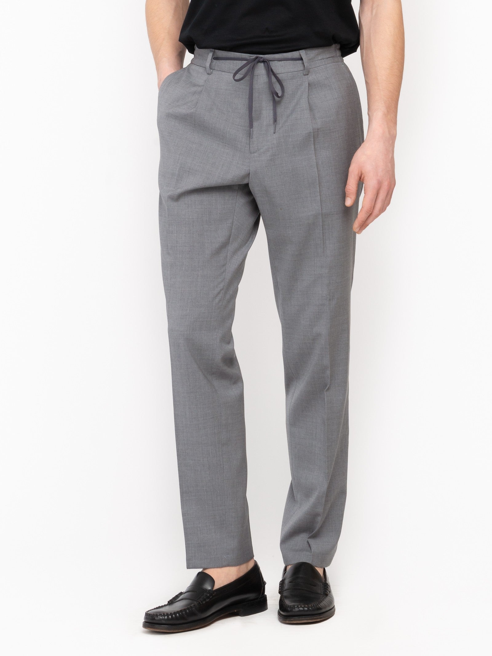 Pantalone jogging fresco di lana stretch 44 / GRIGIO