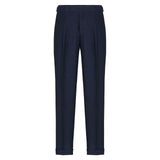 Pantalone pinces in lino 44 / BLU