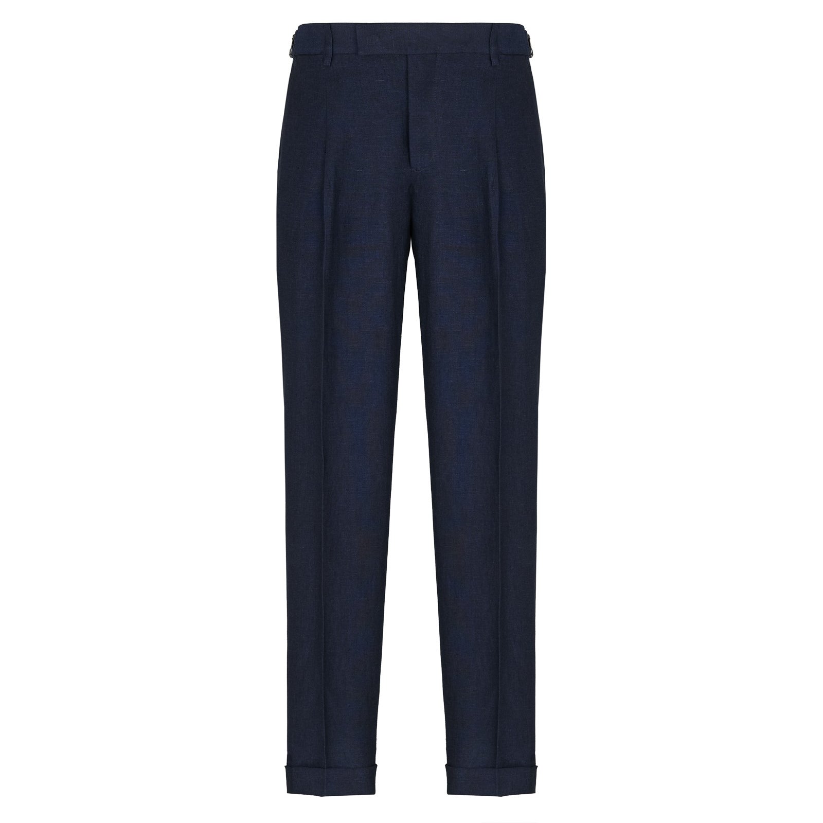 Pantalone pinces in lino 44 / BLU