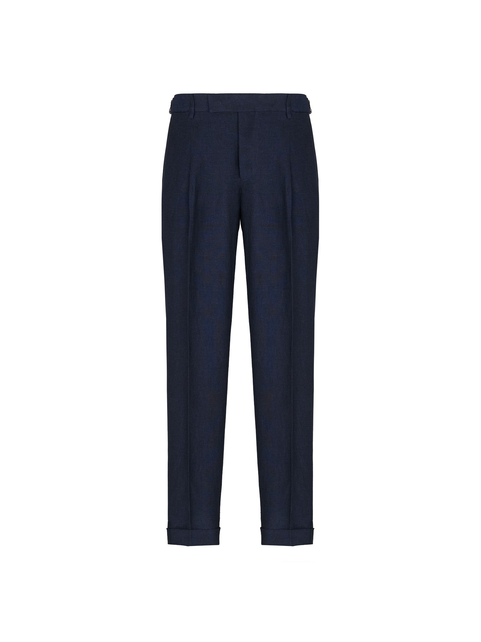 Pantalone pinces in lino 44 / BLU