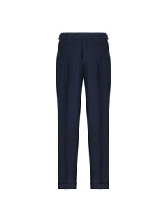 Pantalone pinces in lino 44 / BLU