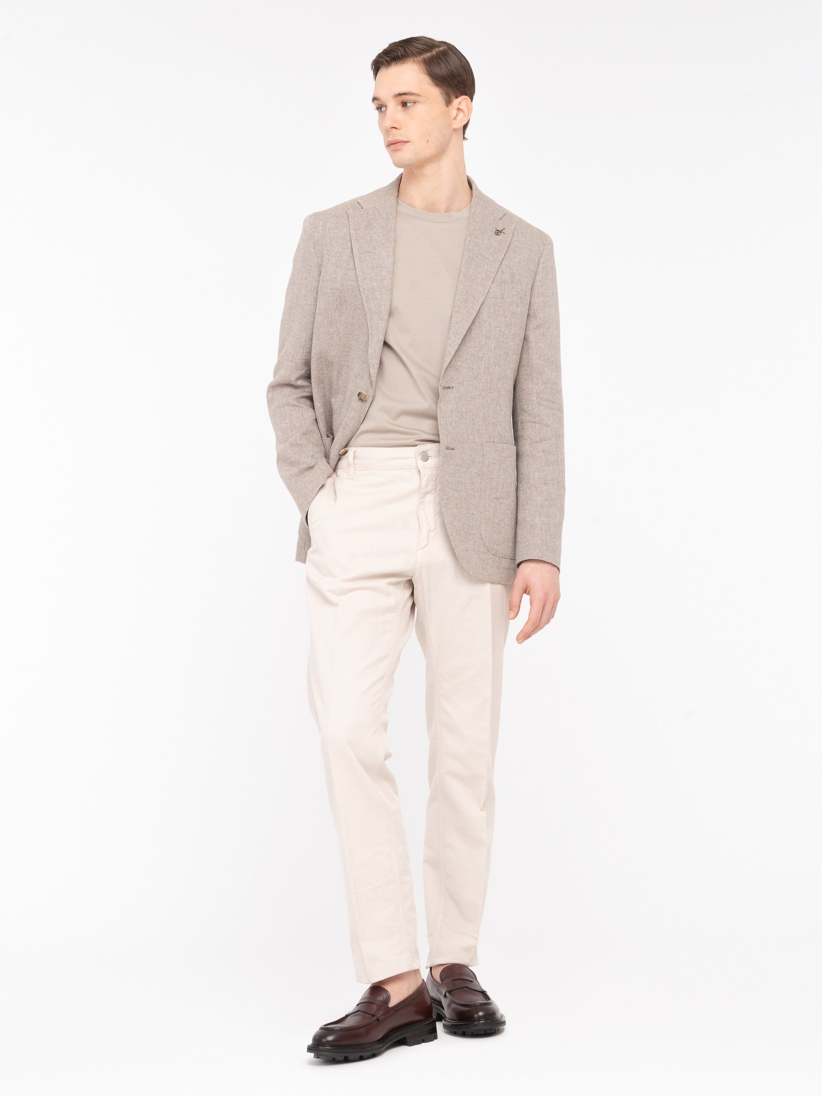 Pantalone chino twill misto cotone stretch 44 / BEIGE