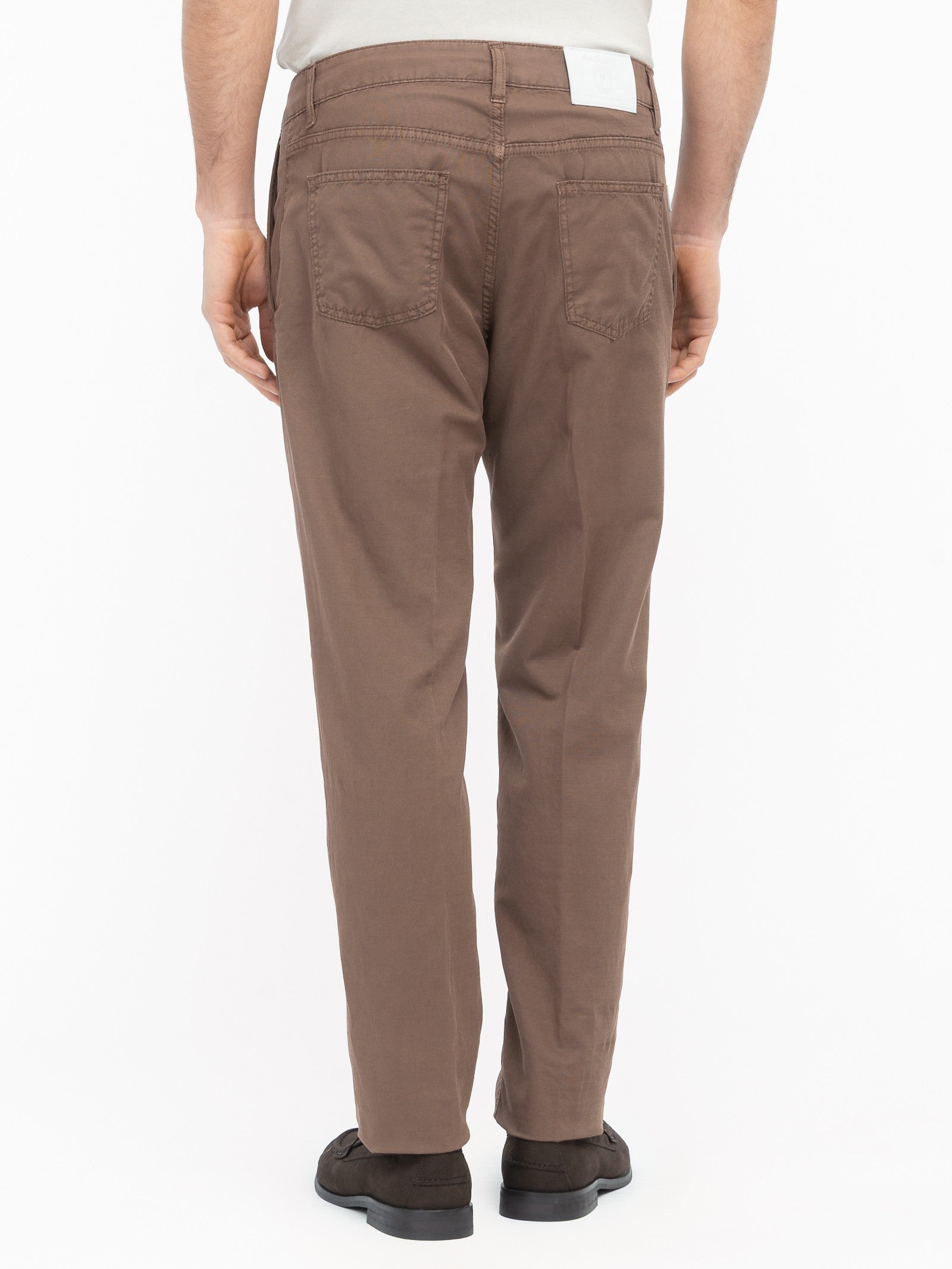 Pantalone chino twill misto cotone stretch 44 / MARRONE