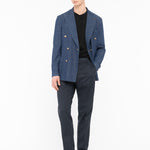 Pantalone chino twill misto cotone stretch 44 / BLU