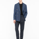 Pantalone chino twill misto cotone stretch 44 / BLU