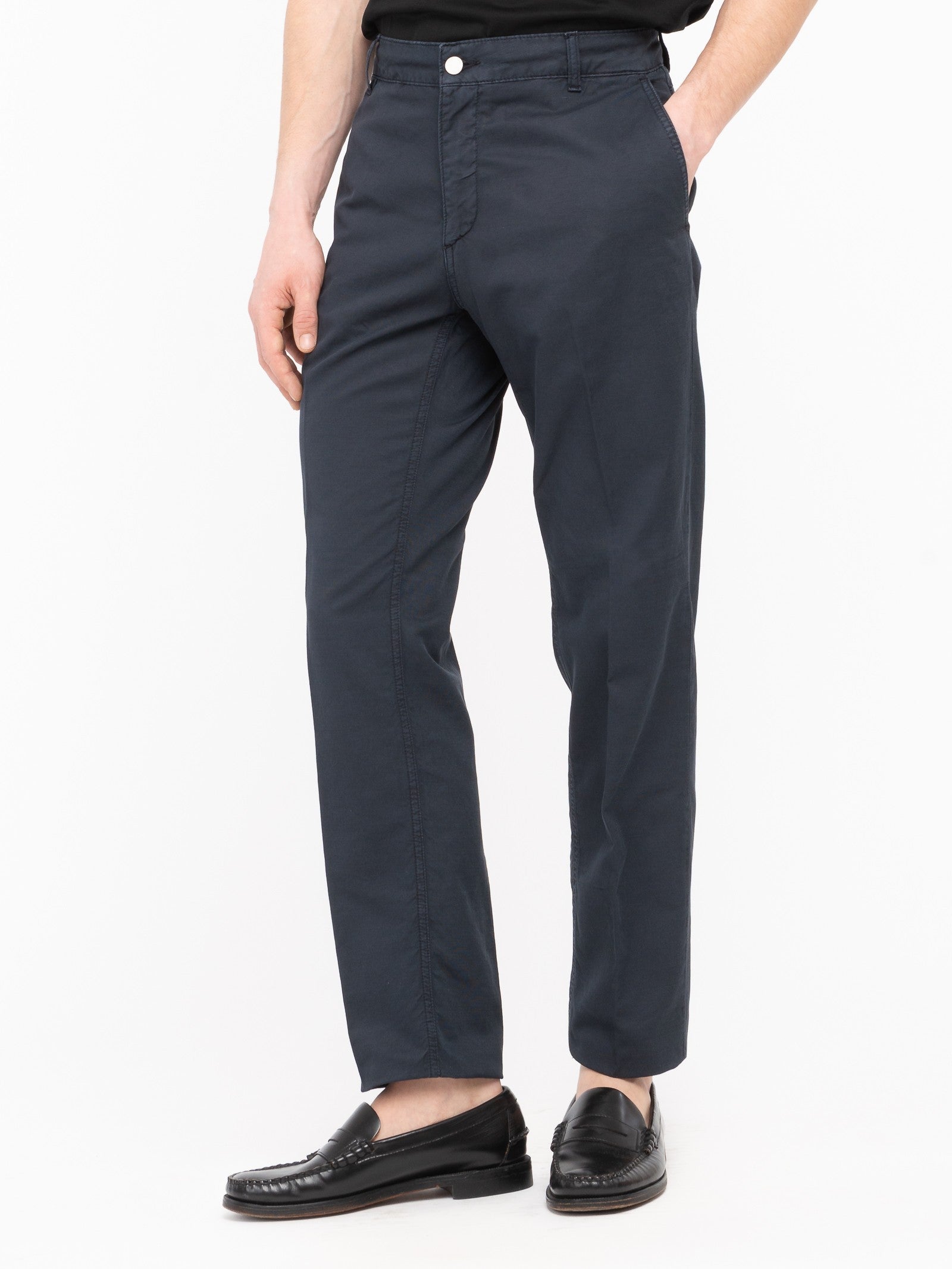 Pantalone chino twill misto cotone stretch 44 / BLU