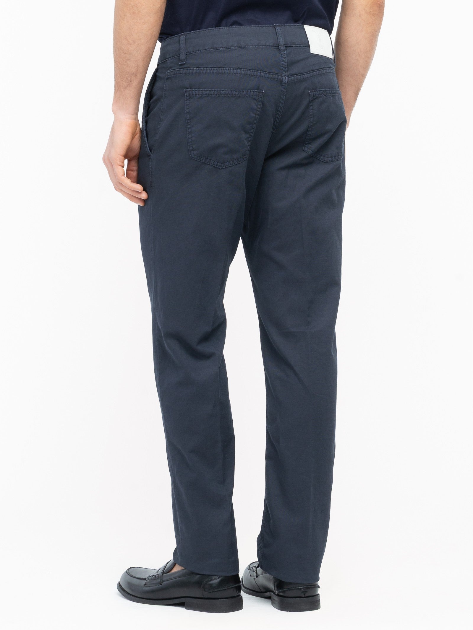 Pantalone chino twill misto cotone stretch 44 / BLU