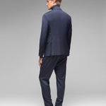 Abito doppiopetto saglia di lana stretch 44 / BLU