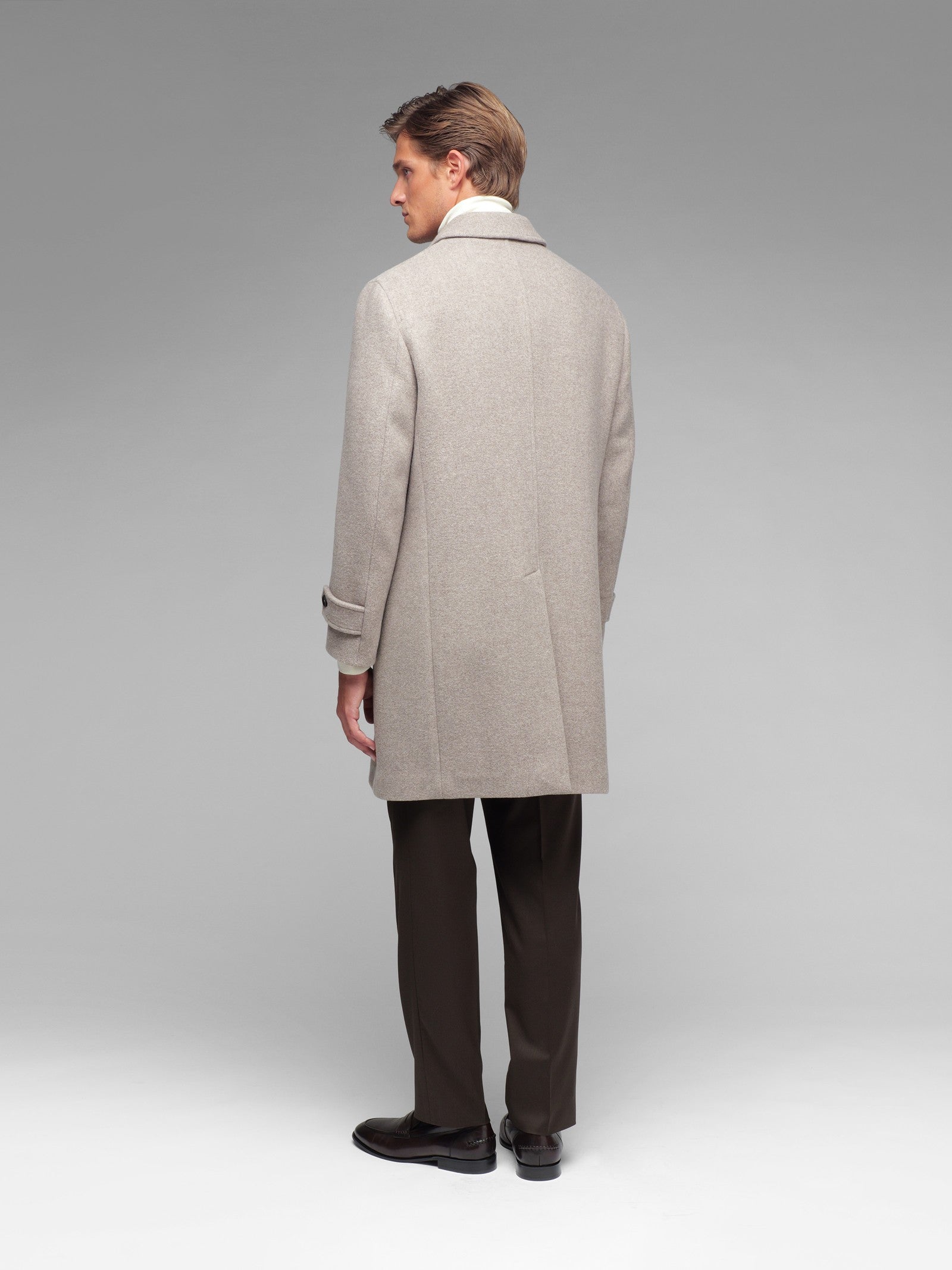 Cappotto panno misto lana cashmere 44 / MARRONE