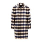 Cappotto check misto lana 44 / MARRONE