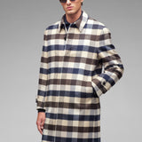 Cappotto check misto lana 44 / MARRONE
