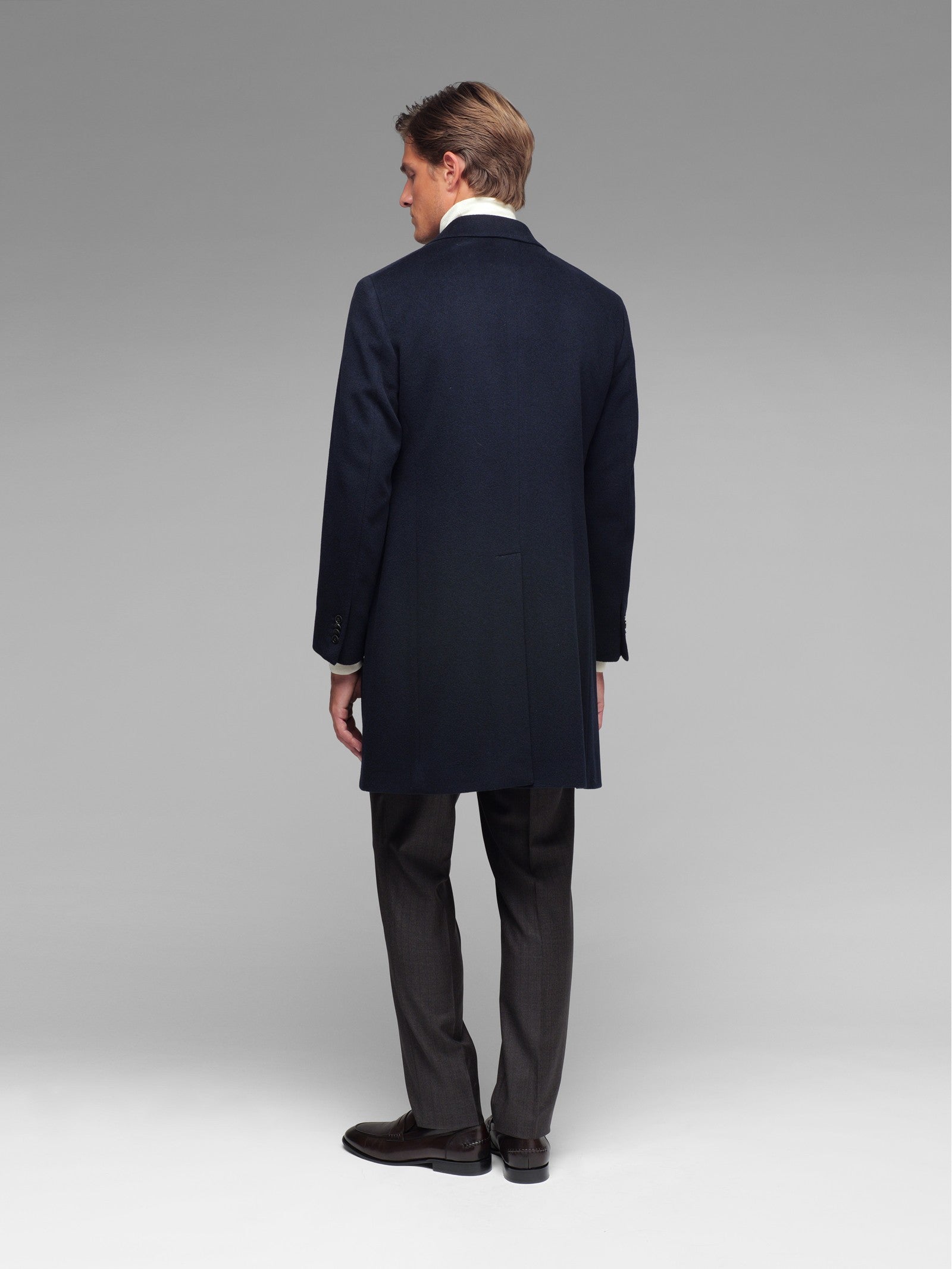 Cappotto panno lana cashmere 44 / BLU