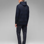Cappotto in maglia check misto lana 44 / BLU