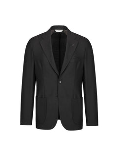 Giacca sfoderata micro texture lana vergine 44 / MARRONE