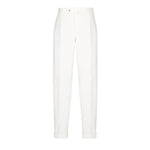 Pantalone pinces velluto 1000 righe cotone stretch 44 / BIANCO