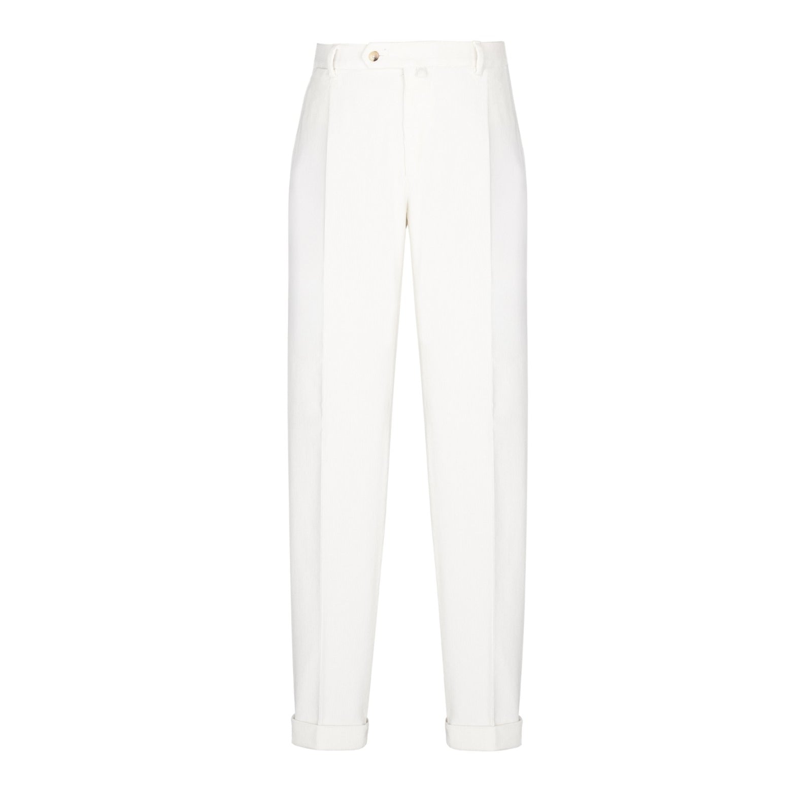 Pantalone pinces velluto 1000 righe cotone stretch 44 / BIANCO