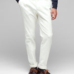 Pantalone pinces velluto 1000 righe cotone stretch 44 / BIANCO