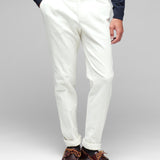 Pantalone pinces velluto 1000 righe cotone stretch 44 / BIANCO