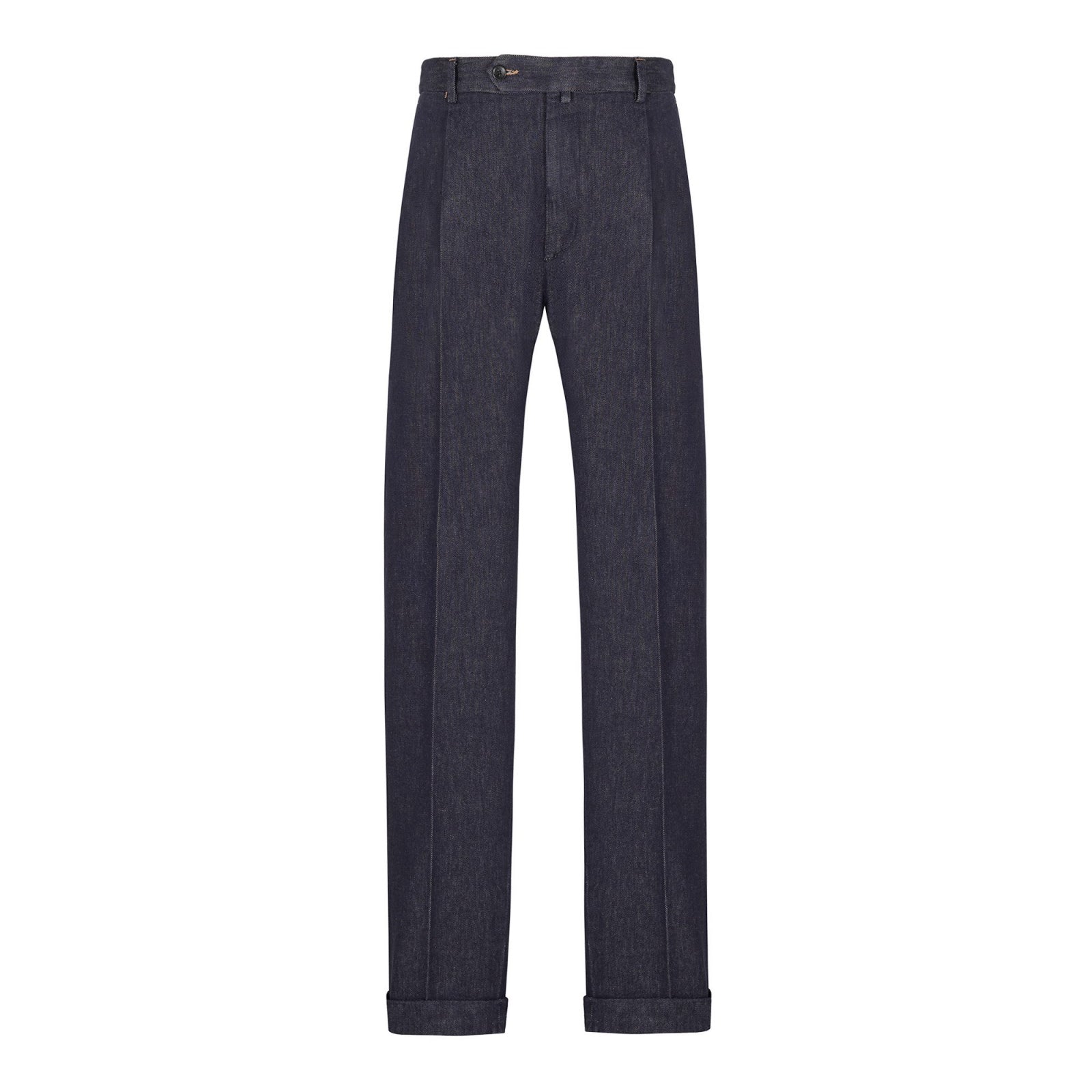 Pantalone pinces denim stretch 44 / BLU