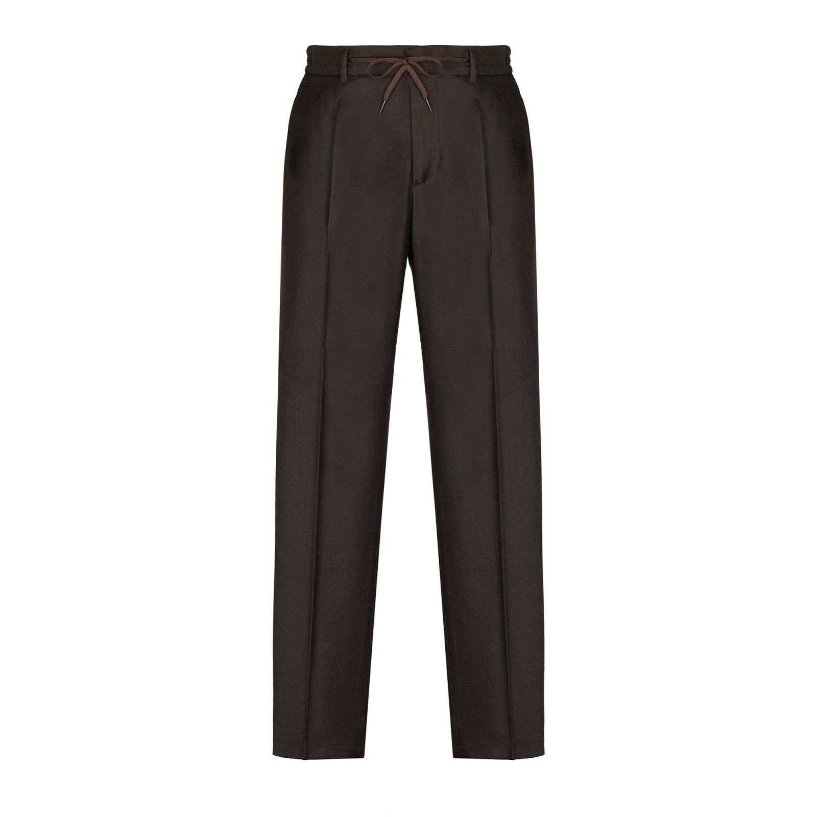 Pantalone jogging flanella di lana stretch 44 / MARRONE