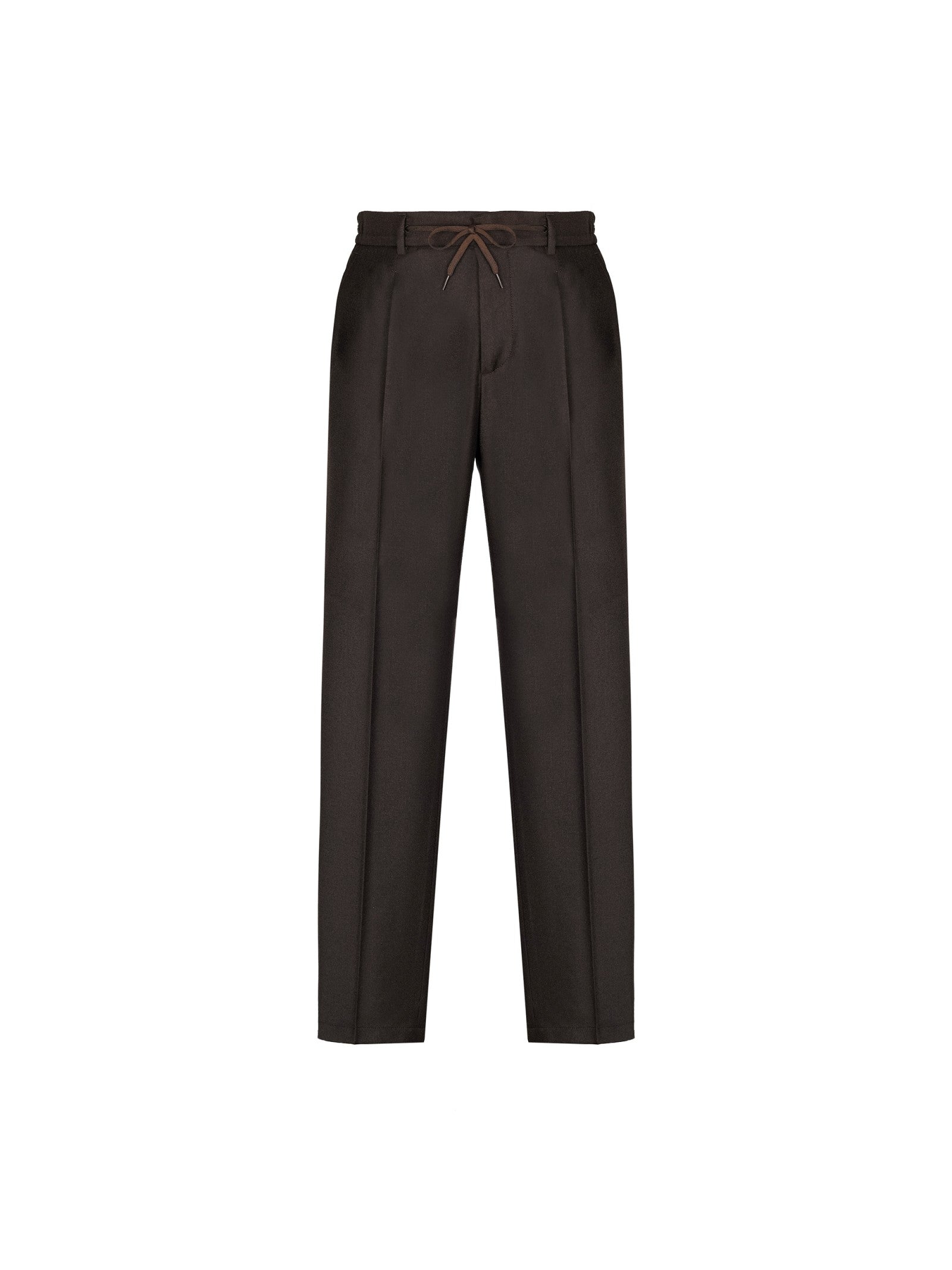 Pantalone jogging flanella di lana stretch 44 / MARRONE