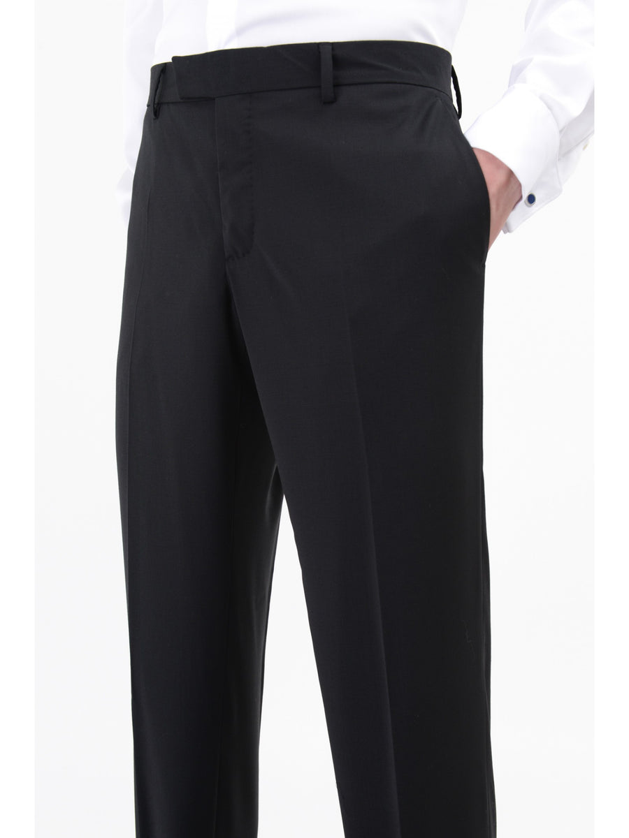 Pantalone slim in lana stretch 44 / NERO