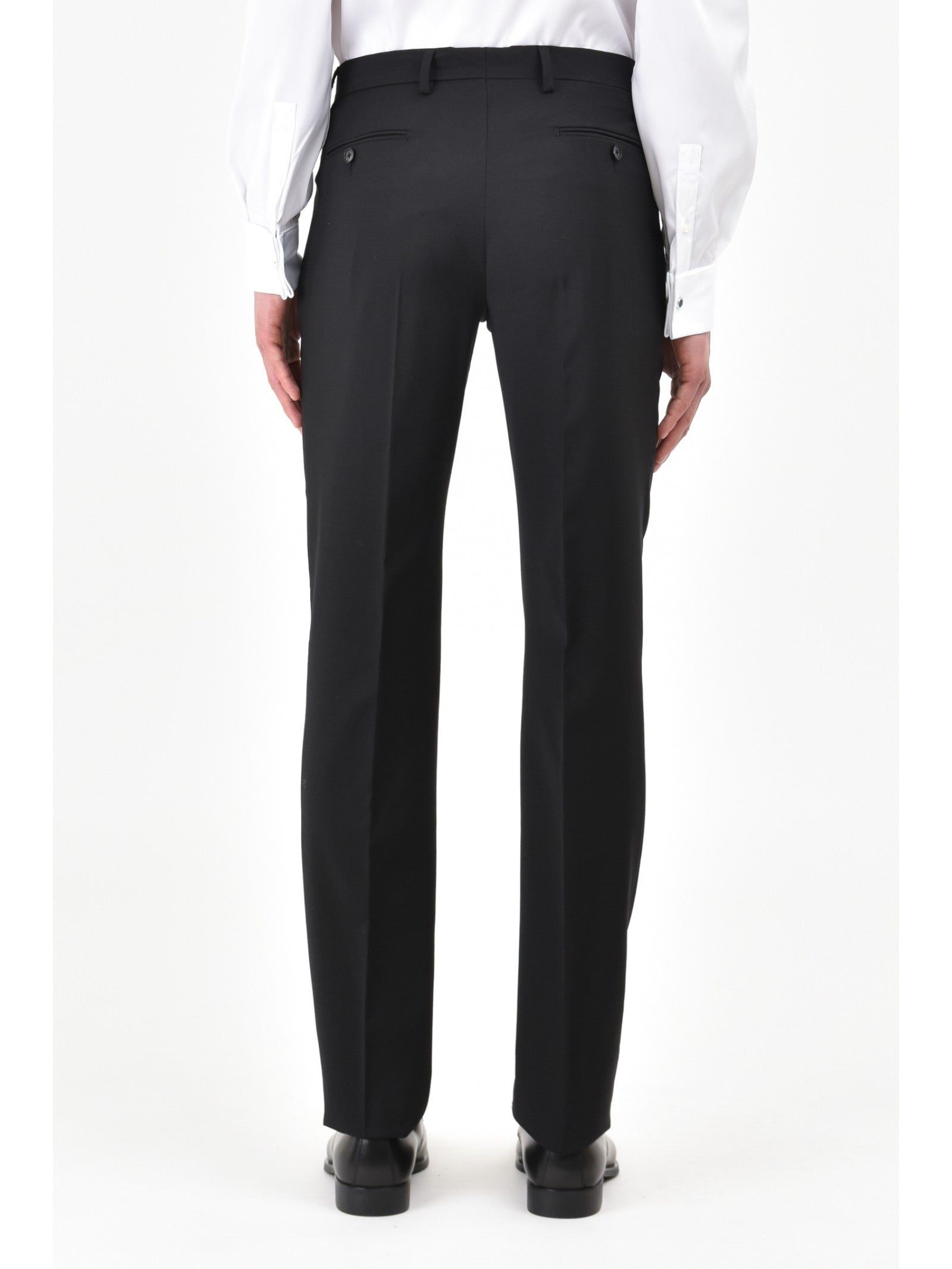 Pantalone slim in lana stretch 44 / NERO