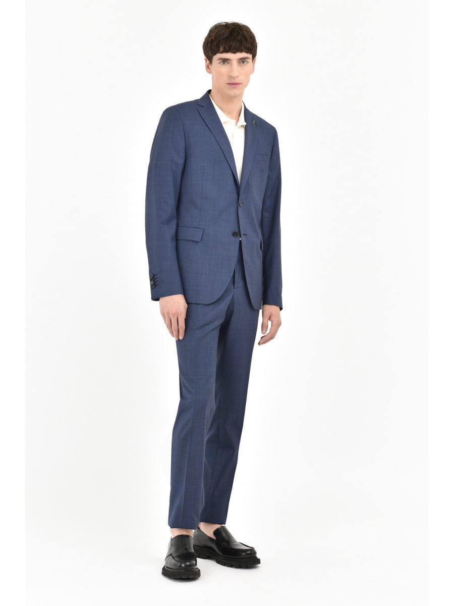 Abito slim in lana super soft 44 / AZZURRO