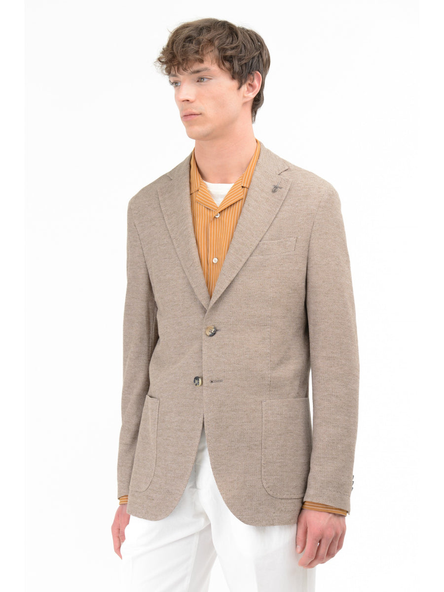 Giacca maglia jersey piquet oxford 44 / BEIGE