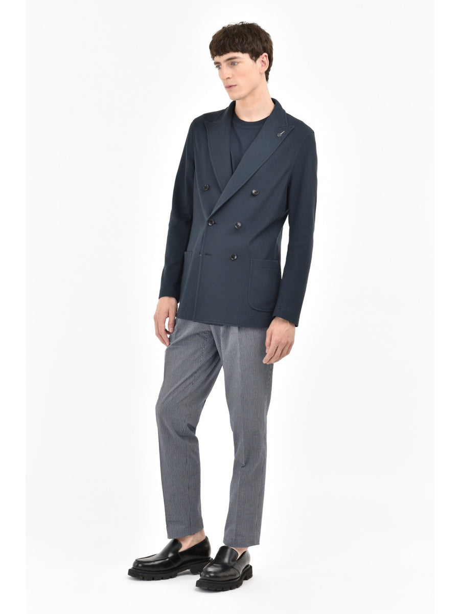 Giacca maglia jersey natural stretch 44 / BLU