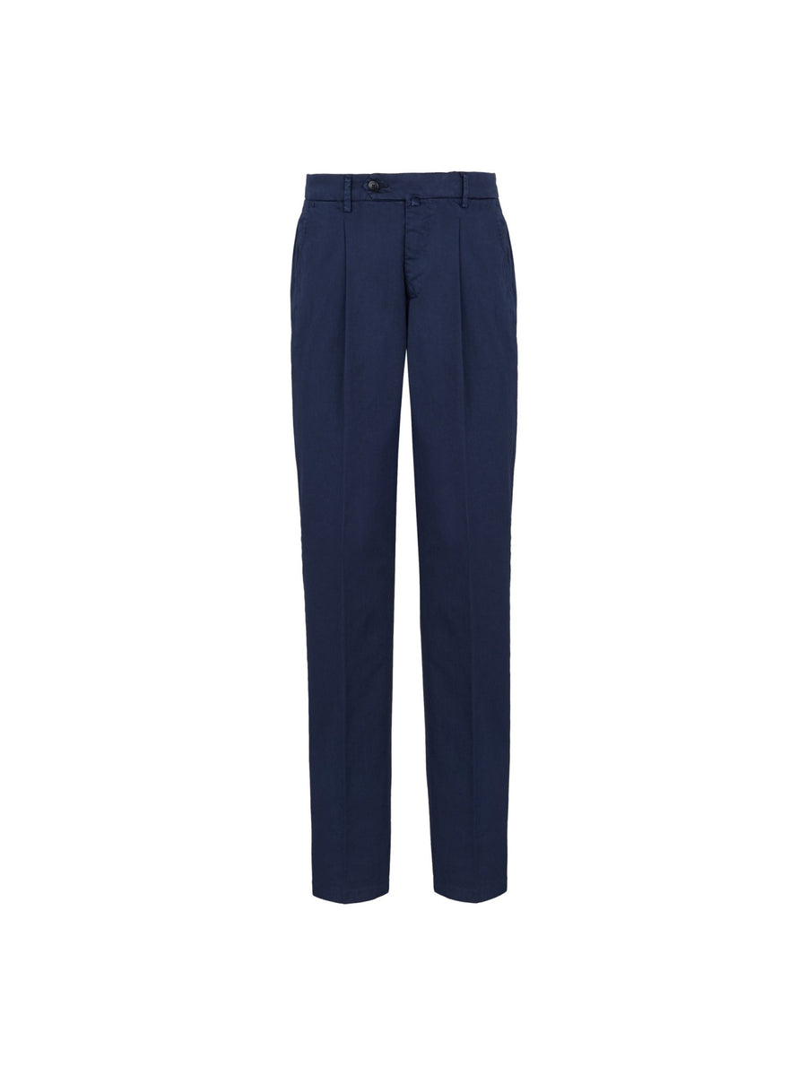 Pantalone gabardina di cotone stretch 44 / BLU
