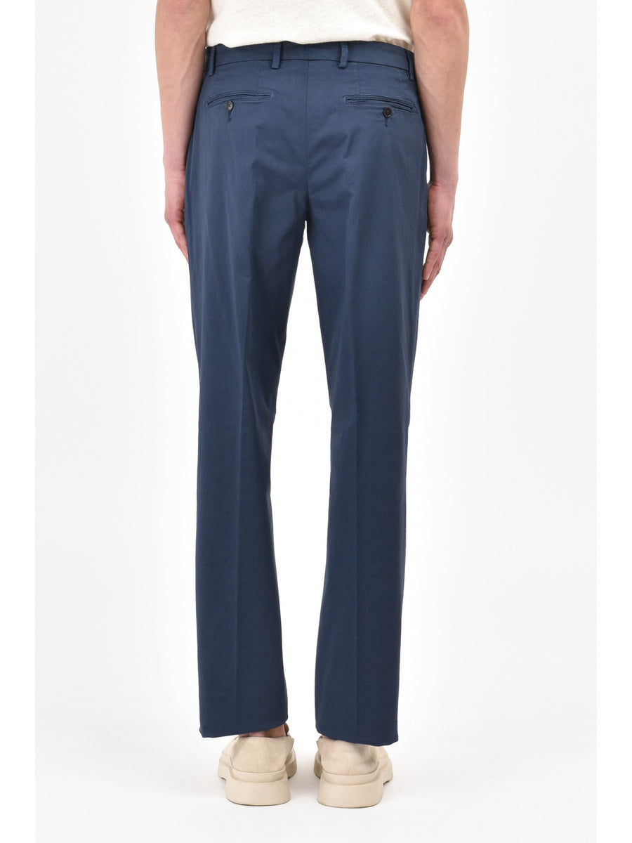 Pantalone gabardina di cotone stretch 44 / BLU